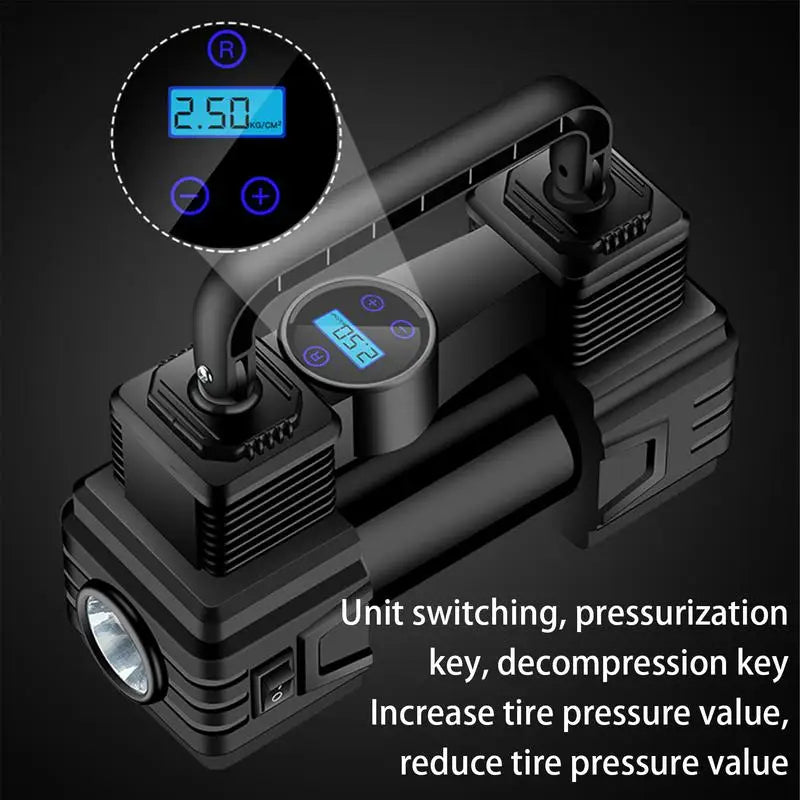 Portable Air Compressor For Car Tires Portable Air Compressor Car Accessories Electric Tire Inflator With Digital For Cycle