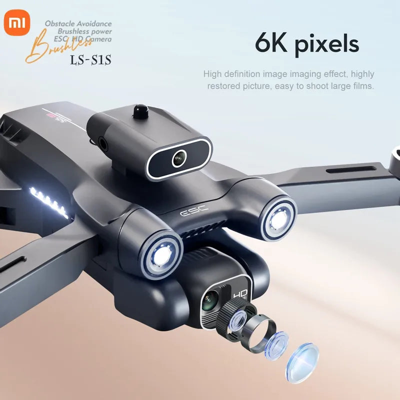 Xiaomi S1S Mini 6K HD Dual Camera Drone Visual Obstacle Avoidance Brushless Motor GPS 5G WIFI RC Dron Mi E99 4K FPV Quadcopter