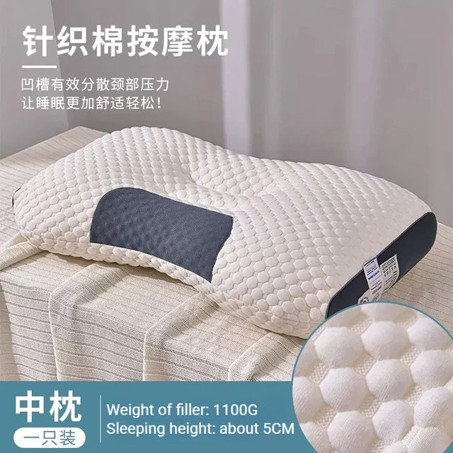 New 3D SPA Massage Pillow Antibacterial Anti-Mite Pillow Neck Chiropractic Traction Device For Pain Relief Bedding Help Sleep