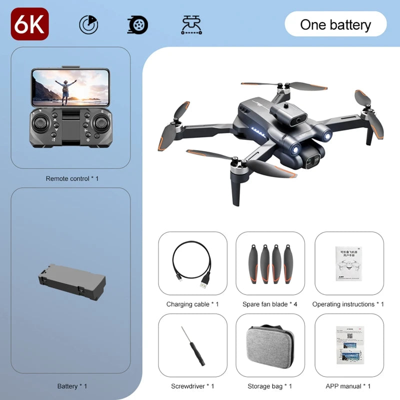 Xiaomi S1S Mini 6K HD Dual Camera Drone Visual Obstacle Avoidance Brushless Motor GPS 5G WIFI RC Dron Mi E99 4K FPV Quadcopter