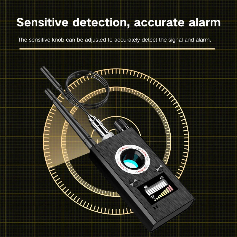 T9 Secret Camera Detector Anti-spyware Mini Cam Spy Garget Bug RF Wifi Signal  Scanner Hotel Travel Security Protect GPS Finder