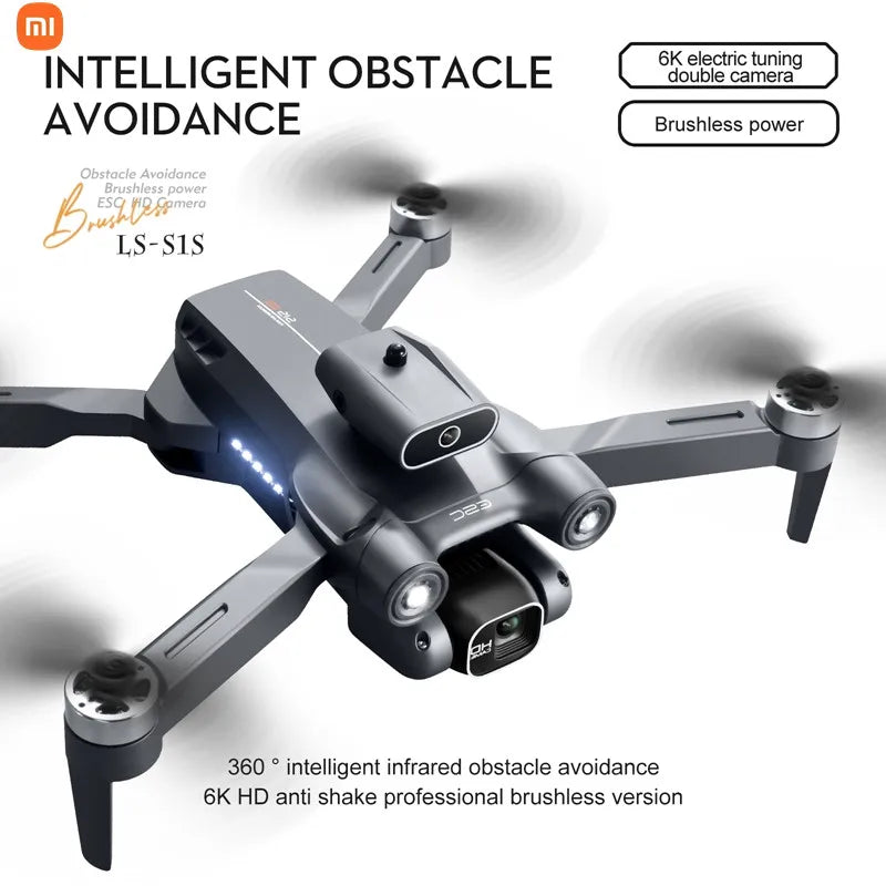 Xiaomi S1S Mini 6K HD Dual Camera Drone Visual Obstacle Avoidance Brushless Motor GPS 5G WIFI RC Dron Mi E99 4K FPV Quadcopter