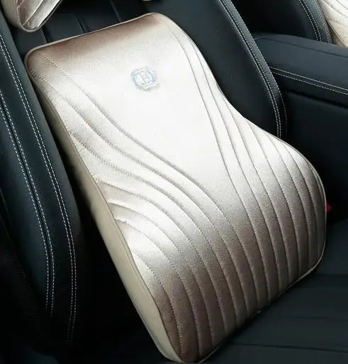 Memory Foam Car Pillow Set Premium Seat Lumbar Waist Support Backrest Headrest Cushion Auto Gadget Summer Travel Pillow Neck