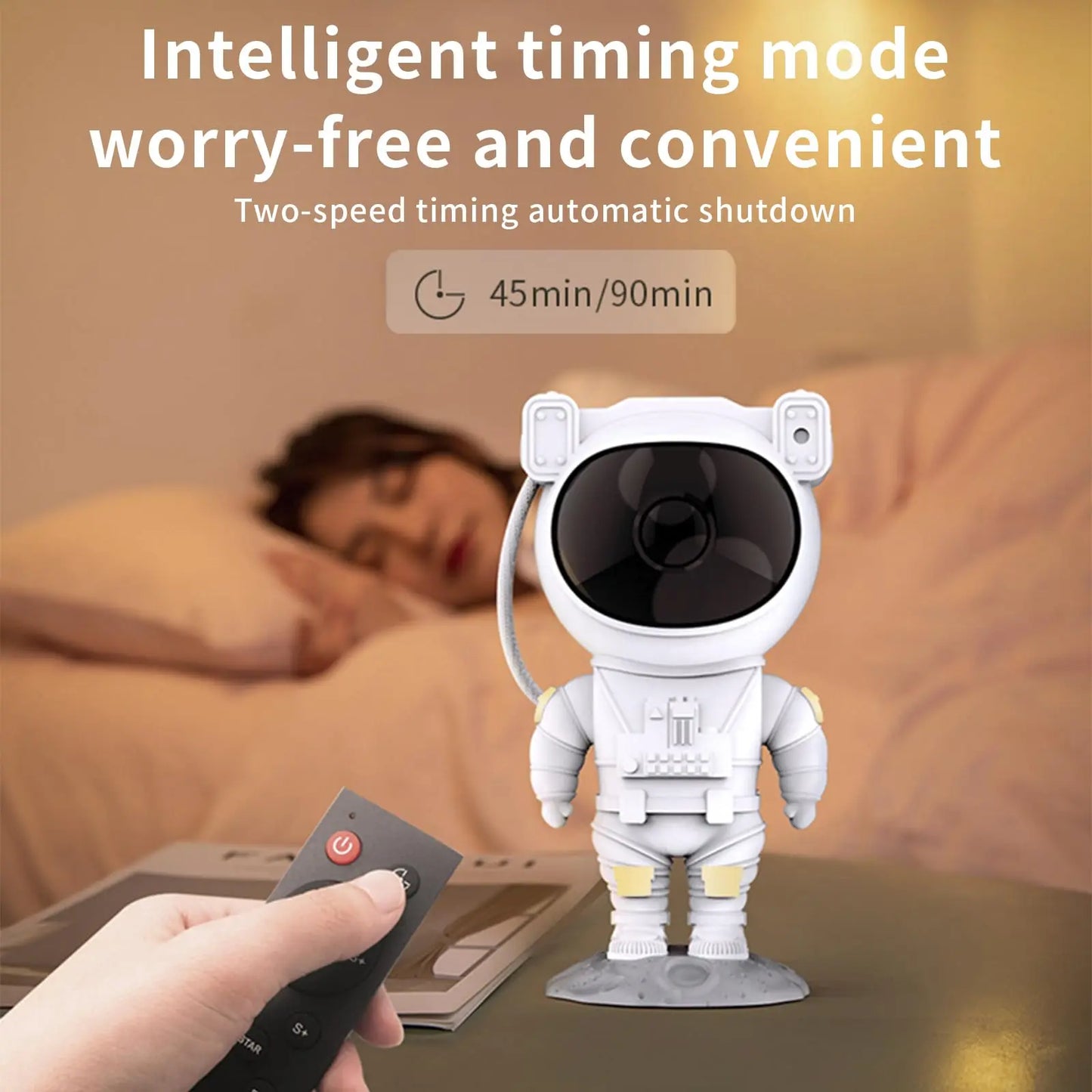 Star Projector Galaxy Night Light - Astronaut Space Projector, Starry Nebula Ceiling LED Lamp with Timer and Remote