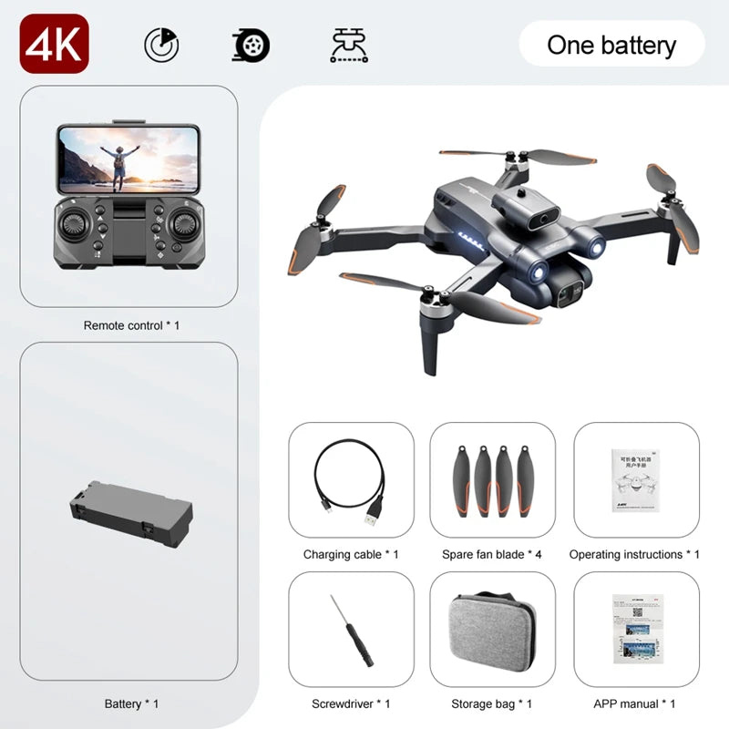 Xiaomi S1S Mini 6K HD Dual Camera Drone Visual Obstacle Avoidance Brushless Motor GPS 5G WIFI RC Dron Mi E99 4K FPV Quadcopter