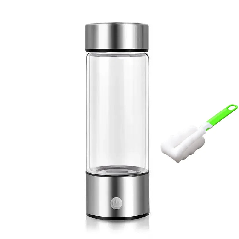 Hydrogen-Rich Water Cup Electric Water Generator Bottle Dual Chamber Filter Cups Antioxidant Water Bottle Titanium Quality Glass