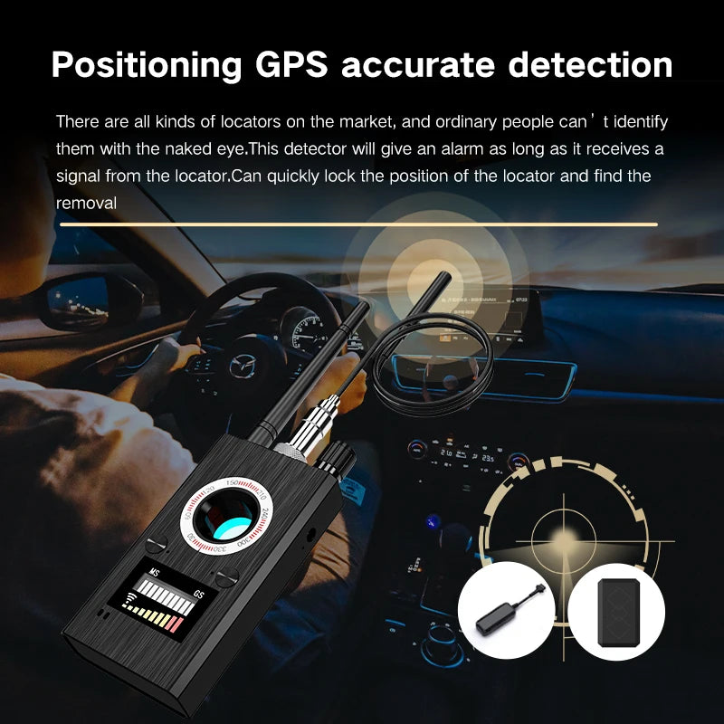 T9 Secret Camera Detector Anti-spyware Mini Cam Spy Garget Bug RF Wifi Signal  Scanner Hotel Travel Security Protect GPS Finder